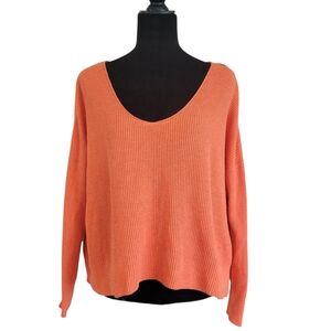 Eileen Fisher Organic Cotton Sweater In Orange  M